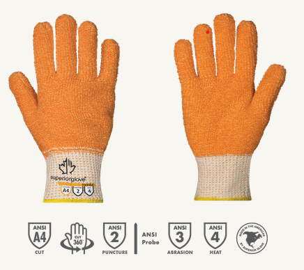Superior Glove® Contender™ TOCKVLO Hi-Vis A4 Cut Heat Gloves